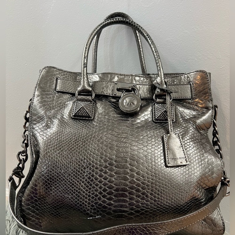 Michael Kors Hamilton Python Embossed Tote - image 3